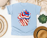 Patriotic Cupcake graphic tee in Chambray