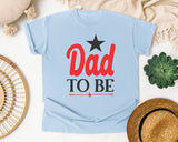 Dad To Be White graphic tee in Chambray