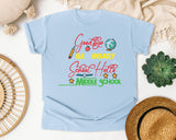 Goodbye Elementary School Hello Middle School graphic tee in Chambray