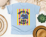 Tropical Cool Dad Society graphic tee in Chambray