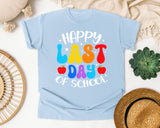 Happy Last Day Of School graphic tee in Chambray