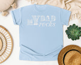 My Dad Rocks Classic graphic tee in Chambray