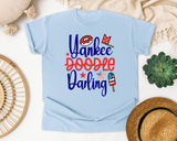 Yankee Doodle Darling graphic tee in Chambray
