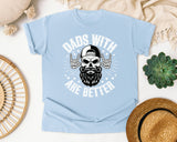 Dads With Beards Are Better White graphic tee in Chambray
