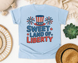 Sweet Land Of Liberty Grey 2 graphic tee in Chambray