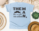 The Man The Myth The Legend Grey graphic tee in Chambray