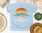 Best Camping Dad Ever graphic tee in Chambray