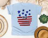 Stars And Stripes Red graphic tee in Chambray
