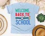 Welcome Back To School Watch graphic tee in Chambray
