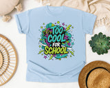 Too Cool For School Graffiti graphic tee in Chambray