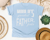 World's Greatest Father Farter Classic graphic tee in Chambray