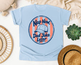 Nap Now Dad Joke Later graphic tee in Chambray