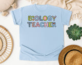 Biology Teacher graphic tee in Chambray