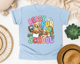 Ready Fur School Puppies graphic tee in Chambray