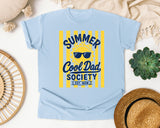 Summer Cool Dad Society Yellow graphic tee in Chambray