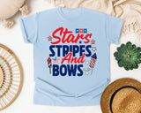 Stars Stripes And Bows Navy graphic tee in Chambray