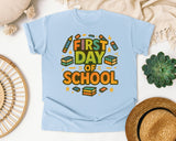First Day Of School Marquee graphic tee in Chambray