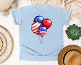 Patriotic Balloons graphic tee in Chambray