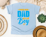 Proud New Dad It's A Boy graphic tee in Chambray