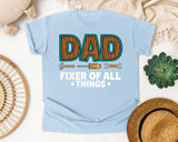 Dad Fixer Of All Things Brown graphic tee in Chambray