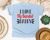 I Love My Bearded Daddy Grey graphic tee in Chambray