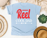 Reel Cool Dad White 2 graphic tee in Chambray