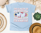 The Flavor Of Patriotism graphic tee in Chambray