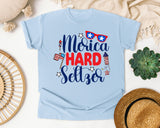 Merica Hard Seltzer graphic tee in Chambray
