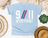 Never Forget White 5 graphic tee in Chambray