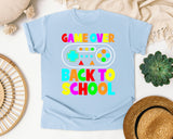 Game Over Back To School Retro Controller graphic tee in Chambray