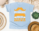 My Favorite People Call Me Papa White 3 graphic tee in Chambray