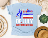 4th Of July Independence Day graphic tee in Chambray