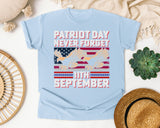 Patriot Day Never Forget graphic tee in Chambray