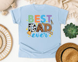 Best Dad Ever Grey 3 graphic tee in Chambray