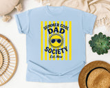 Summer Cool Dad Society Yellow 2 graphic tee in Chambray