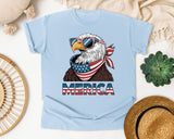 Merica Grey 2 graphic tee in Chambray