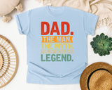 Dad The Man The Myth The Legend Red 2 graphic tee in Chambray