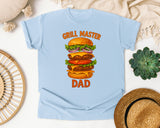 Grill Master Dad Orange graphic tee in Chambray