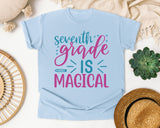 Seventh Grade Is Magical graphic tee in Chambray