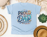 Proud Dad Since Day One Super Hero graphic tee in Chambray