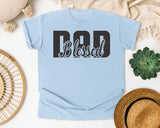 Blessed Dad Navy graphic tee in Chambray