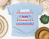 Happy Independence Day America graphic tee in Chambray