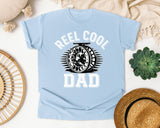 Reel Cool Dad White graphic tee in Chambray