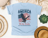 We The People 250 Years graphic tee in Chambray
