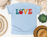 Love Apple graphic tee in Chambray