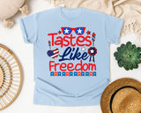 Tastes Like Freedom graphic tee in Chambray