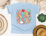 Back To School Supplies Floral graphic tee in Chambray
