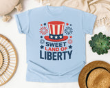 Sweet Land Of Liberty Navy graphic tee in Chambray