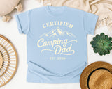 Certified Camping Dad Grey 2 graphic tee in Chambray