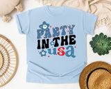 Party In The USA Blue graphic tee in Chambray